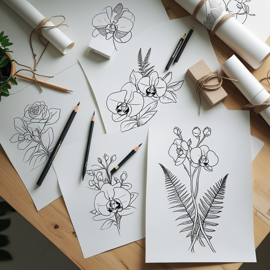 Botanical Line Art Collection - Image 2