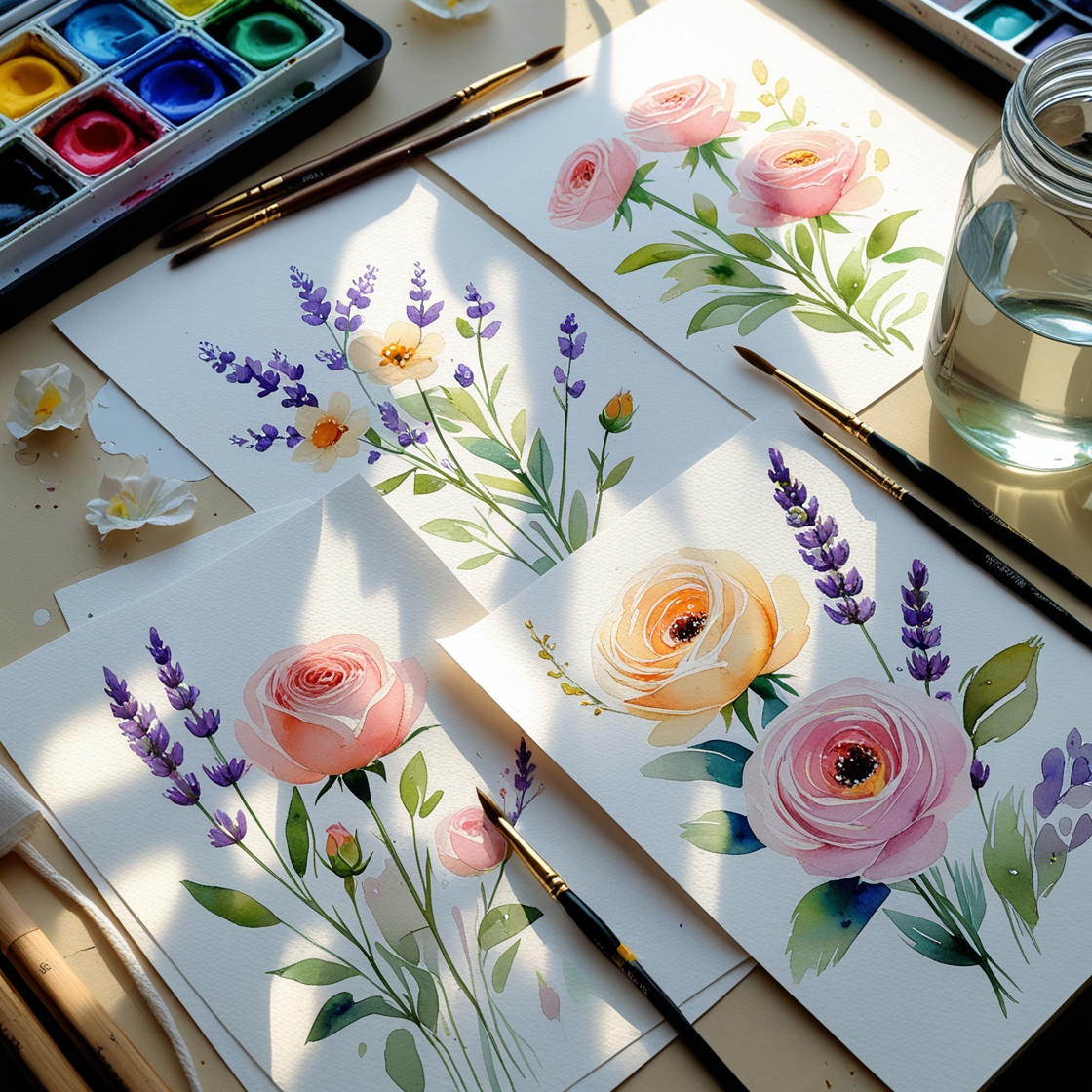 Watercolor Flower Illustrations - Image 4