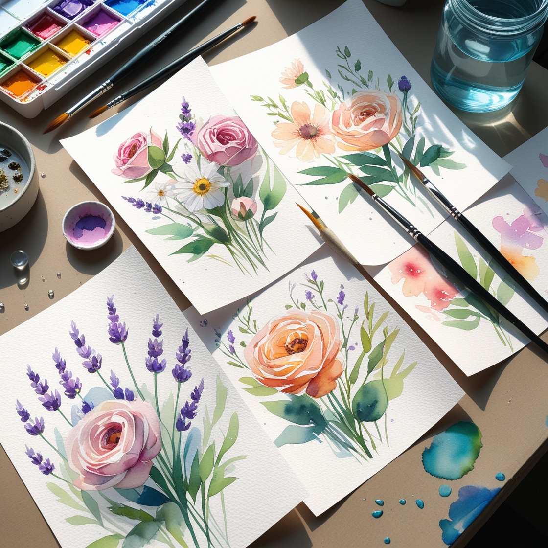 Watercolor Flower Illustrations - Image 3