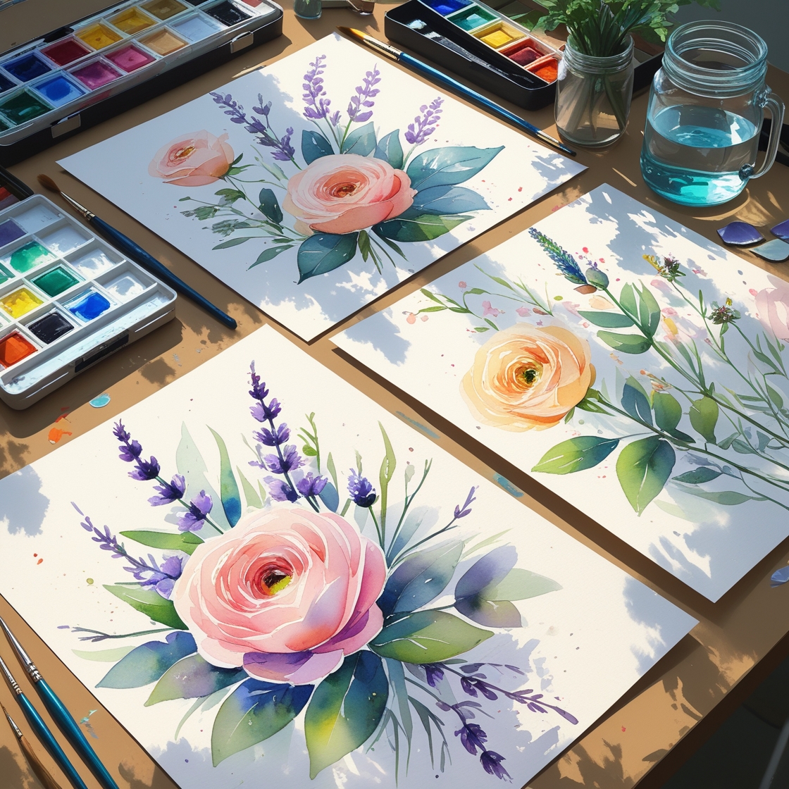 Watercolor Flower Illustrations